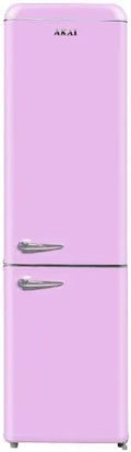 Frigorifero combinato CLASS300, frigo con congelatore, FRIGO COMBINATO VINTAGE ROSA AKAI CLASS300