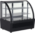 Vetrina refrigerata GCV1100, 100 L, 195 W, illuminazione a LED, 2 ripiani cromati, plastica, vetro di sicurezza, refrigerazione ventilata, termostato
