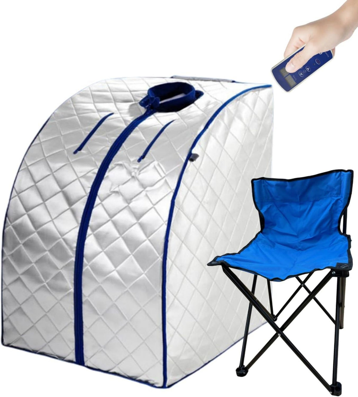 Sauna a vapore portatile - funzione riscaldante, pieghevole, con riscaldamento, design portatile, 1000W, 5 Livelli