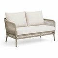 Divano da Esterno in Alluminio e Rattan Sintetico Beige