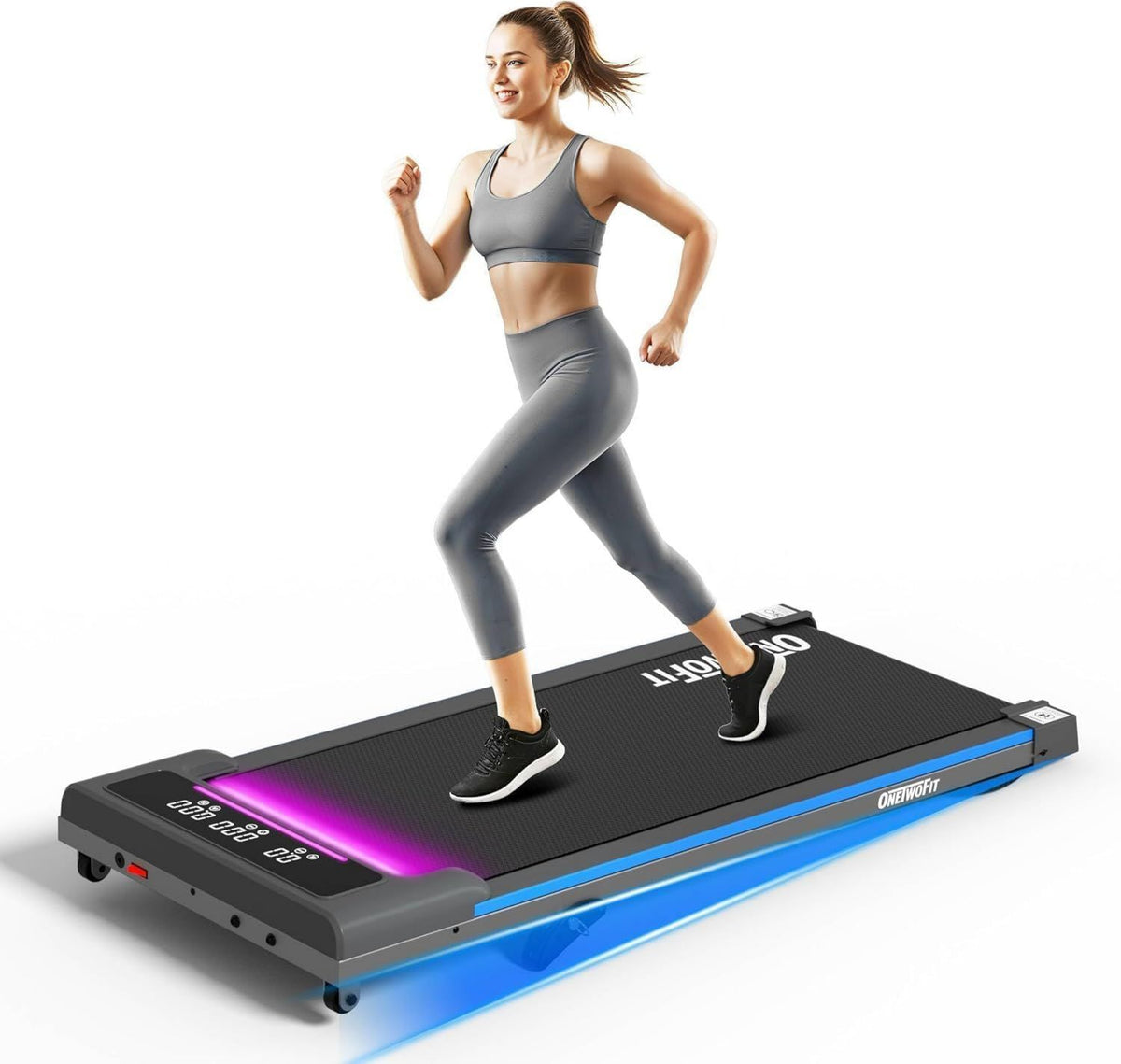 Tapis roulant da scrivania: inclinazione regolabile, con telecomando, uso domestico, ONETWOFIT