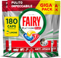 Lavastoviglie, 180 Caps, Limone, Fairy Platinum Plus Pastiglie Lavastoviglie Tutto in Uno