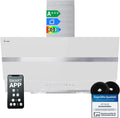 Cappa aspirante HERMES9005WM, 90 cm, cappa da cucina, inclinata, bianco, KKT KOLBE Cappa aspirante inclinata HERMES9005WM
