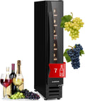 Klarstein Cantinetta vino, 20 L, 7 bottiglie, da incasso, esterno, touch, bianco, 20L, Cantinetta Vino Refrigerata a Zona Singola per Rosso, Interno