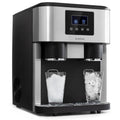 Klarstein Macchina del ghiaccio, 1.8 L, professionale, Fabbricatore Secco Alimentare 15kg, Tritato e a Cubetti, Casa Cocktail Pulizia Rapida