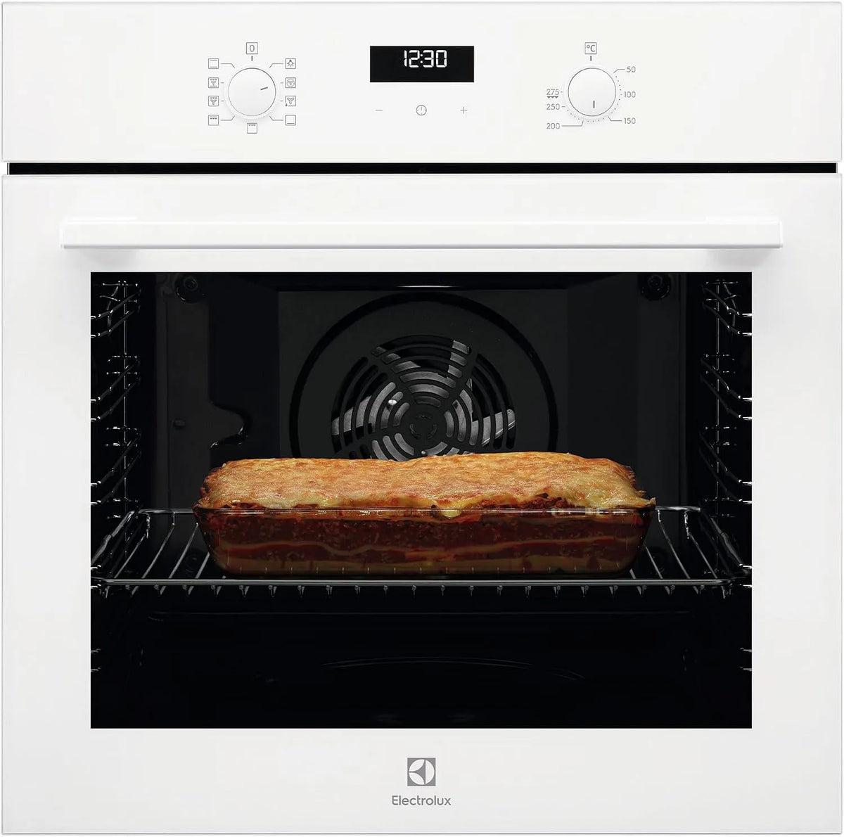 Electrolux Serie 600 OEF5H50V Forno elettrico, 72 L, 9 programmi, classe energetica A, grill, bianco, 9 Funzioni, Ventilatore XXL, Pulizia AquaClean