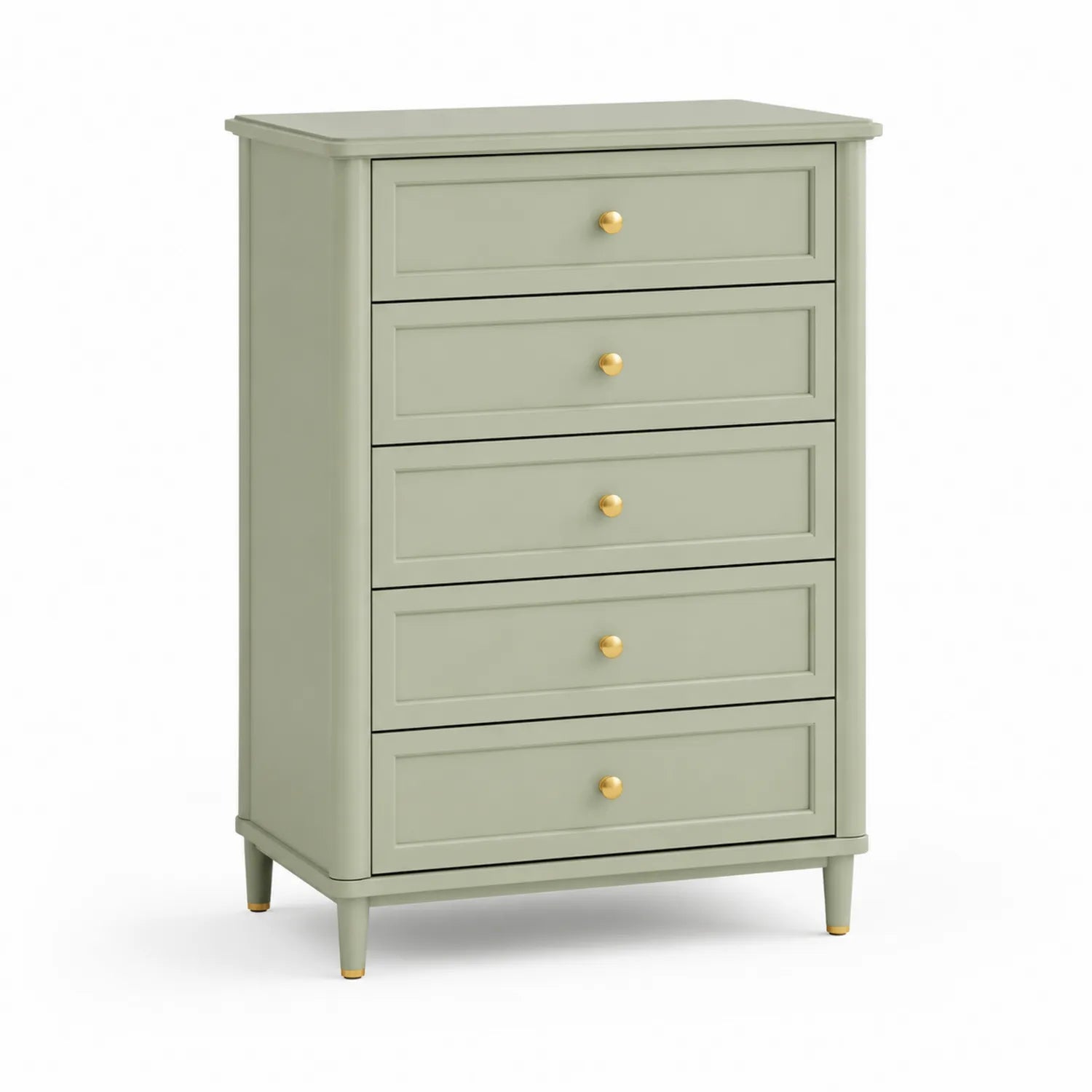 Cassettiera in MDF Verde 5 Cassetti