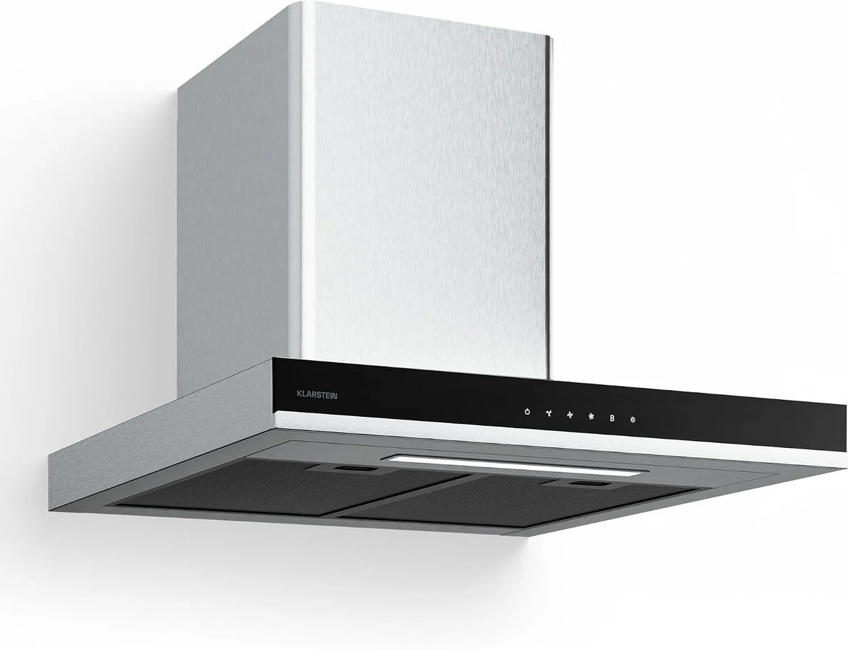 Klarstein 3+Boost Cappa aspirante, 60 cm, 881, 6 m3/h, cappa da cucina, touch, acciaio inox, LED, Filtro Carbone, Sottopensile, Silenziosa