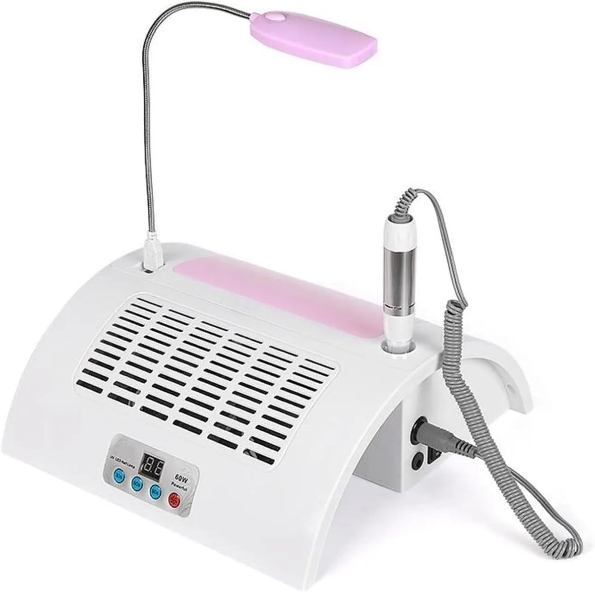 Asciugatrice, professionale, Lampada for unghie a LED Uv Aspirapolvere Macchina for manicure multiuso Asciugatrice for unghie 5 in 1 Lucidatore for