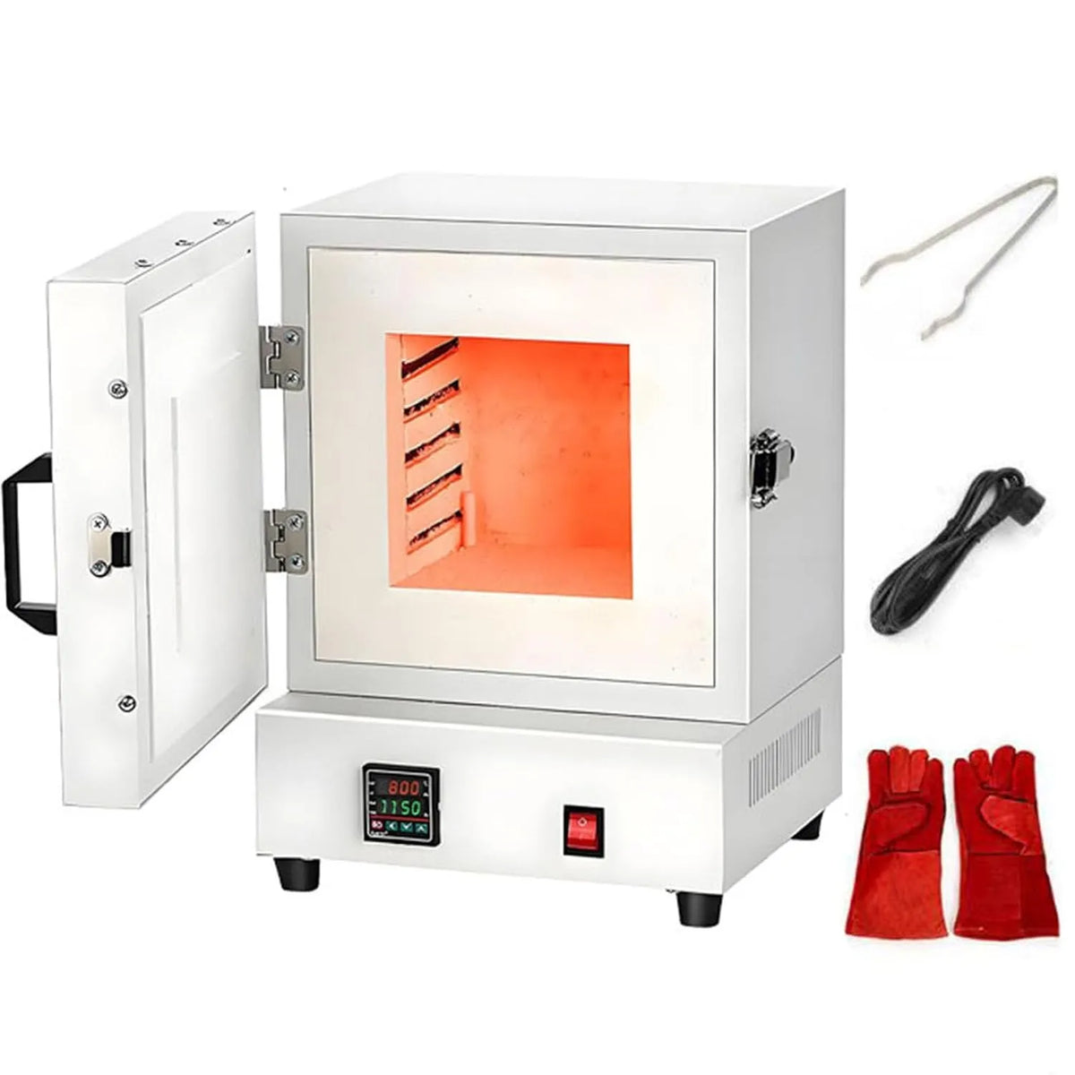 Forno elettrico, 2000 W, industriale, Forno Ad Alta Temperatura 2000W Forno Di Cottura, Forno Da Laboratorio 1150 °C, Fusione Di Metalli, Gesso