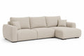 Divano angolare in tessuto beige