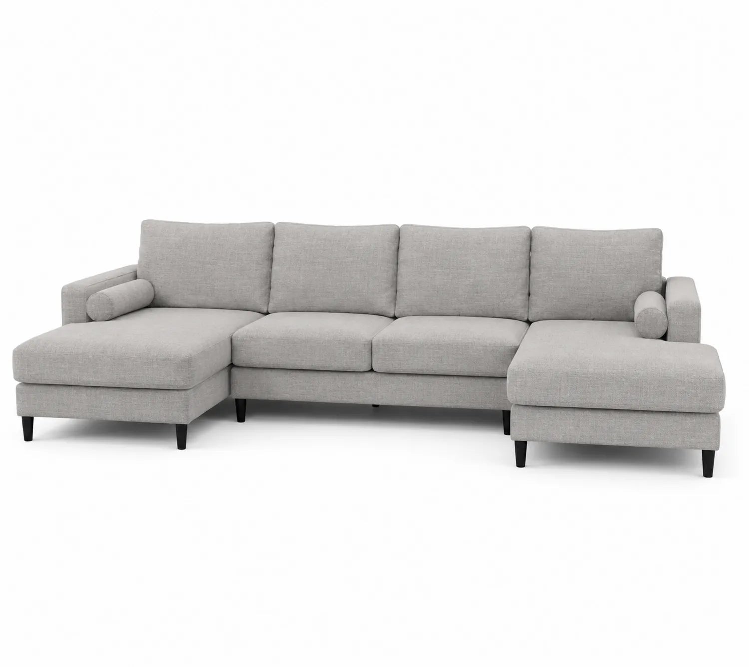 Divano ad angolo in tessuto con chaise longue