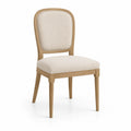 Sedia in legno e tessuto beige 95 cm