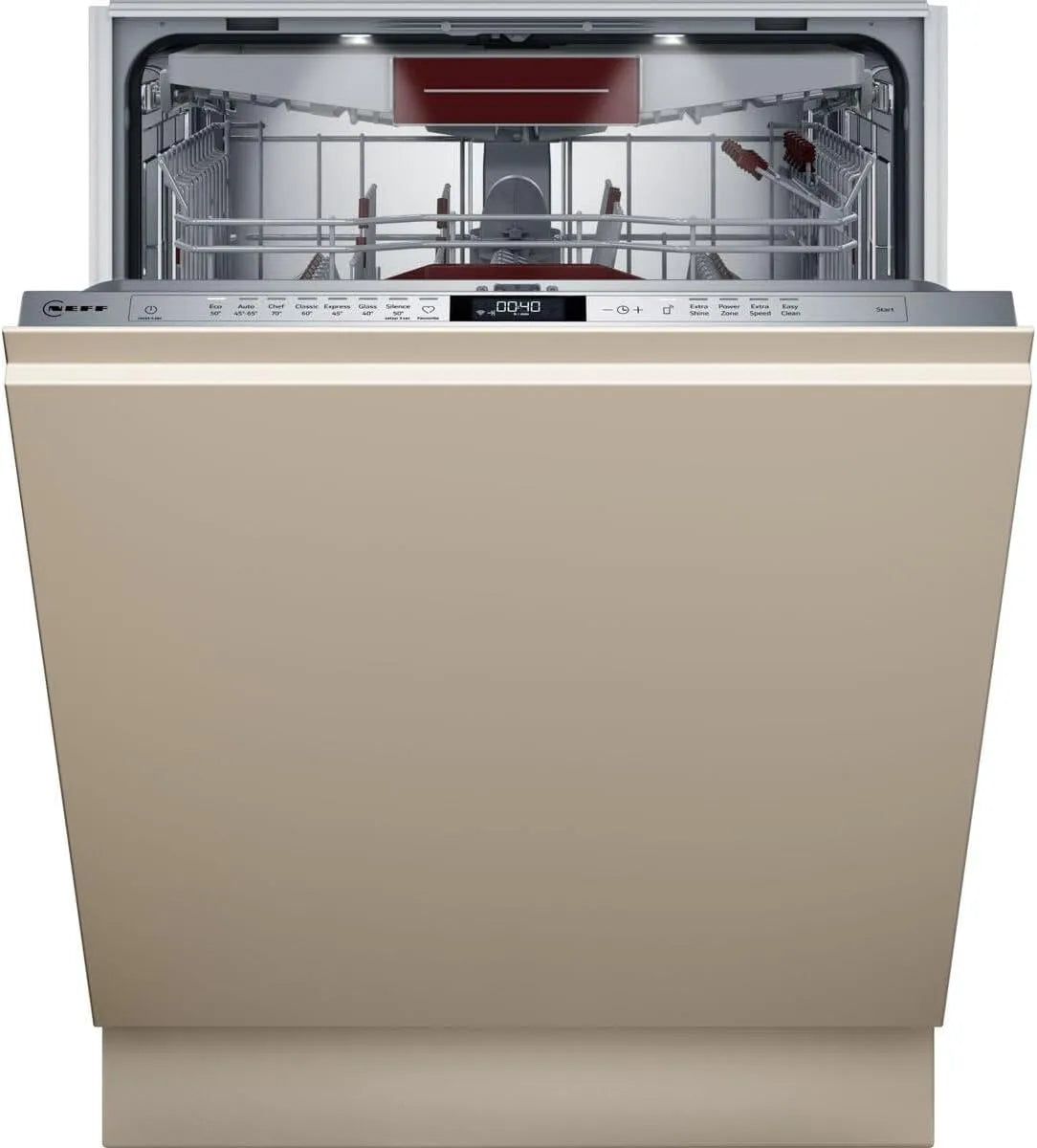 NEFF S257ZCX01E Lavastoviglie, 60 cm, cestello superiore regolabile in altezza, N 70, lavastoviglie Smarter XXL, cassetto portaposate, prodotto in