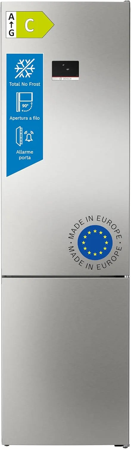 Bosch Serie 6 KGN394ICF Frigorifero, 203x60 cm, classe energetica C, No Frost, acciaio inox