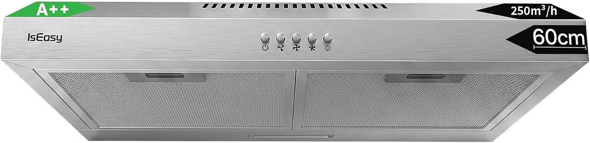 Cappa aspirante, 60 cm, cappa da cucina, IsEasy Cappa Aspirante 60 cm Cappe Sottopensile
