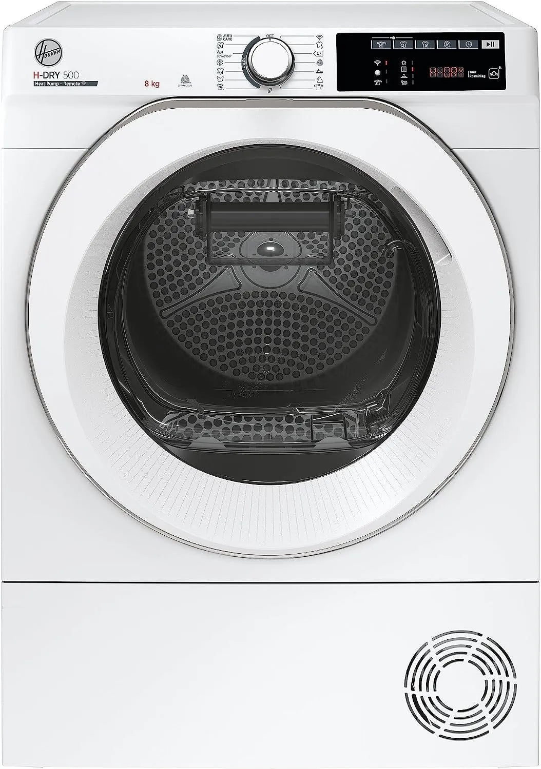 Hoover H8A2TCEXS-S Asciugatrice, 59, 6 x 58, 5 x 85 cm, 8 kg, classe energetica E, libera installazione, Wi-Fi, bianco, NDE, Controllo da App hOn e