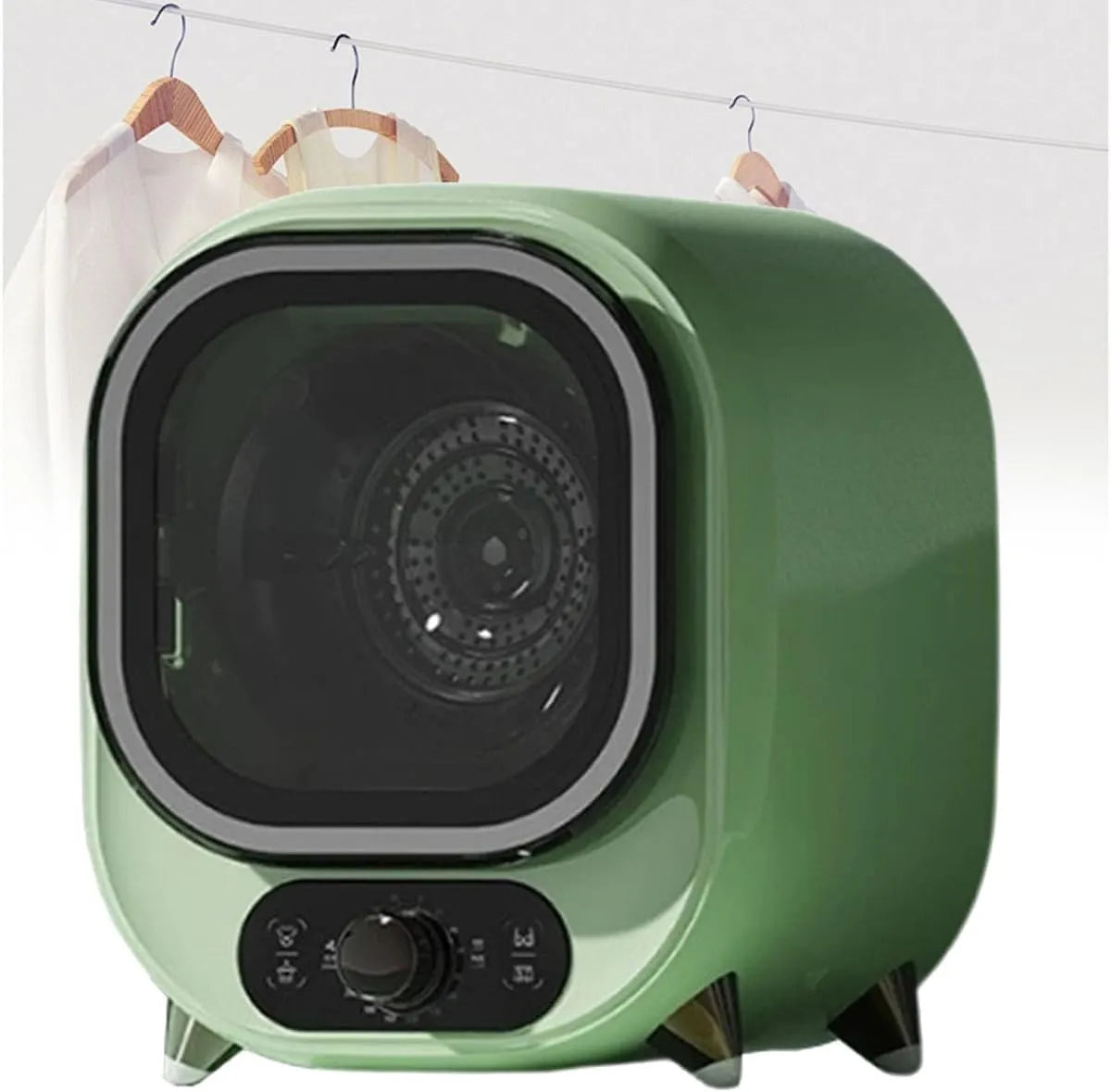 Asciugatrice, 8 kg, timer, acciaio inox, verde, Green, Timer da 180 Minuti e 2 impostazioni di Calore