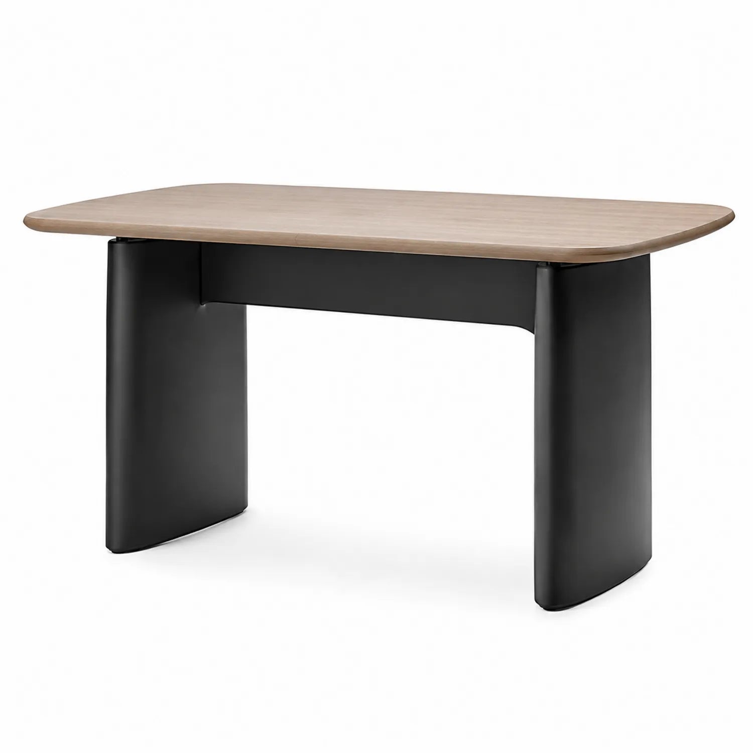 Tavolo da pranzo in legno e metallo 180x90 cm Marrone e Nero