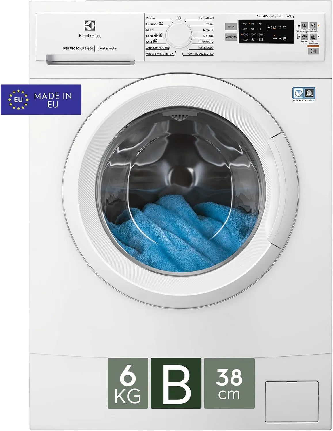 Electrolux EW6S526W Lavatrice, 6 kg, vapore, stretto, Electrolux EW6S526W Lavatrice Slim Carica Frontale 6 kg PerfectCare Vapore