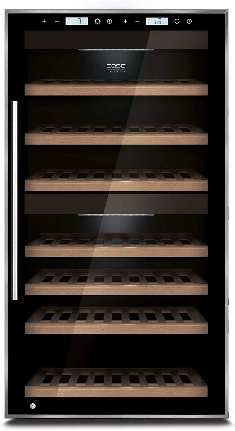 Caso Cantinetta vino, classe energetica A, touch, nero, Classe di efficienza energetica A