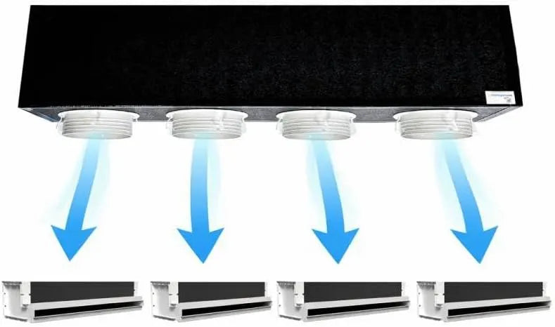 Condizionatore, 300 mm ideale anche per trattemento aria Vmc, Kit Plenum per Condizionatore Climatizzatore Canalizzato in poliuretano espanso a 4 vie