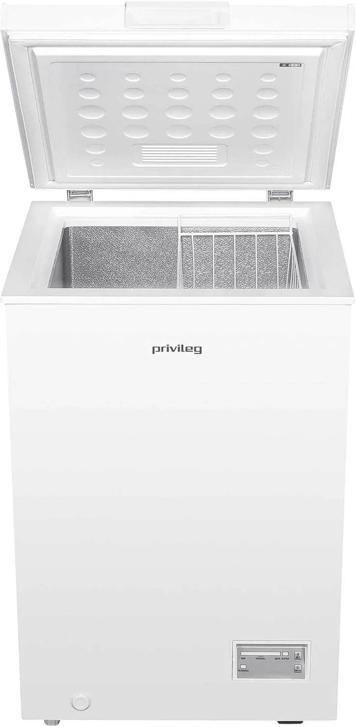 Congelatore, 98 L, freezer verticale, bianco, Allarme ottico di temperatura, Piedini regolabili in altezza anteriori, Controllo elettronico
