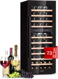 Klarstein Cantinetta vino, 73 bottiglie, 5 a 18 °C, touch, Mini Frigo con Protezione UV, Frigo Bar, Esterni