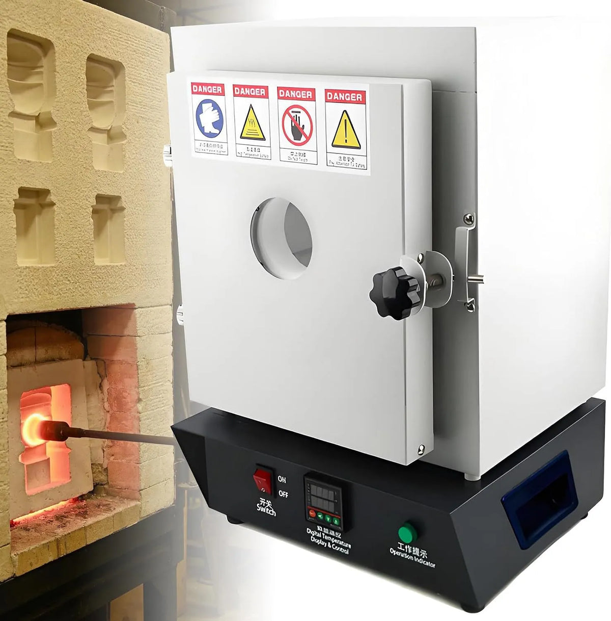 Forno elettrico, industriale, temperatura elevata 1150°C, camera di ceramica, riscaldamento uniforme per il burnout della cera e applicazioni