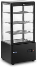 Vetrina refrigerata RCCC-78-BT, 78 L, ristorazione, nero, 4 livelli, Royal Catering Vetrina Refrigerata da Banco RCCC-78-BT, chiudibile a chiave