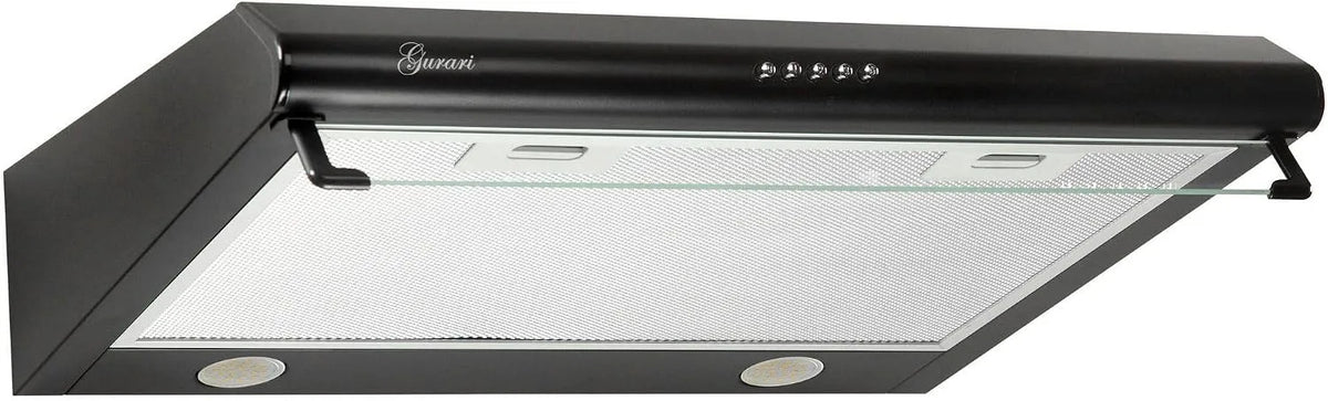 Cappa aspirante, 60 cm, 250 m3/h, cappa da cucina, da incasso, GURARI GCH F 590 60 BL, LED, con vetro