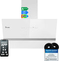 Cappa aspirante EASY8005WM, 80 cm, cappa da cucina, inclinata, bianco, KKT KOLBE Cappa aspirante inclinata EASY8005WM