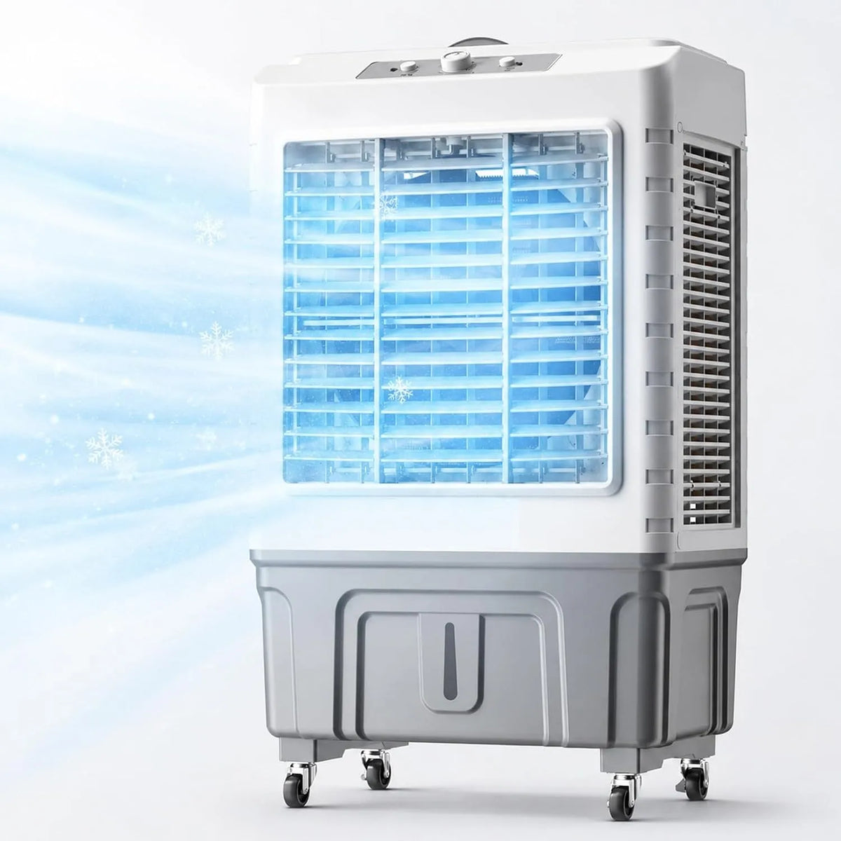 Dell Condizionatore, 60 L, portatile, industriale, 3 velocità, ampio serbatoio, professionale, Flusso D'aria Grandangolare a 120°, per Uso Domestico