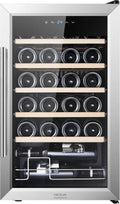 Cecotec Bolero GrandSommelier 2450 Frigorifero, 24 bottiglie, 5 a 18 °C, 2 zone di temperatura, acciaio inox, alte prestazioni, funzionamento