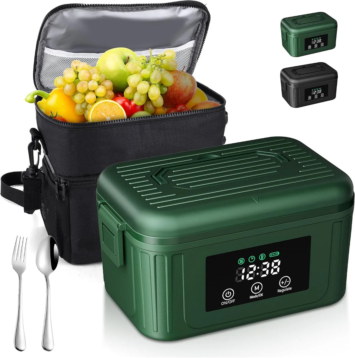 Prodotto 4L per Adulti, Lunch Box Elettrico Senza Fili 1, Portavivande Riscaldato con Orario Pasto Programmabile e Mantenimento Automatico del Caldo