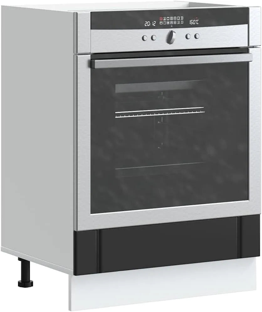 Forno a microonde, 60 x 46 x 81, 5 cm, Lucca - Armadietto da cucina con piedini regolabili, per forno e microonde, compatto, con cassetto e ripiano