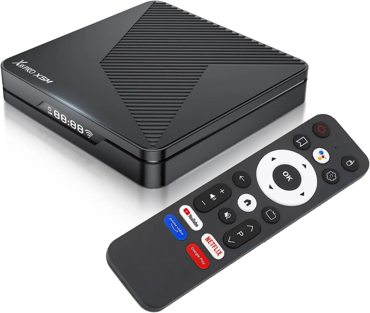 Smart TV 64G S905X5M, televisore, HDR, HDMI, Wi-Fi, effetto 3D, Android OS, LAN, pannello IPS, nero, 2025 Nuovo Android Box 4G RAM 64G ROM Chipset
