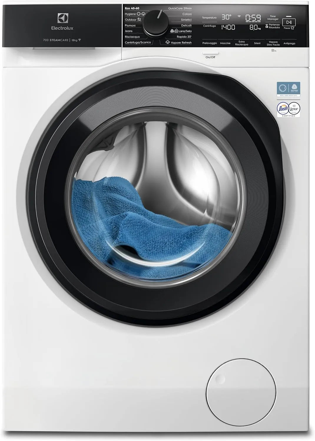 Electrolux EW7F412A Lavatrice, 12 kg, classe energetica A, Electrolux Lavatrice a carica frontale 12 kg EW7F412A Classe A