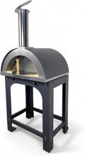 Forno elettrico per pizza, esterno, acciaio inox, focaccia Alfonso 2 Pizze Con Carrello Antracite, biscotto 3 cm, Pane, mattoni refrattari