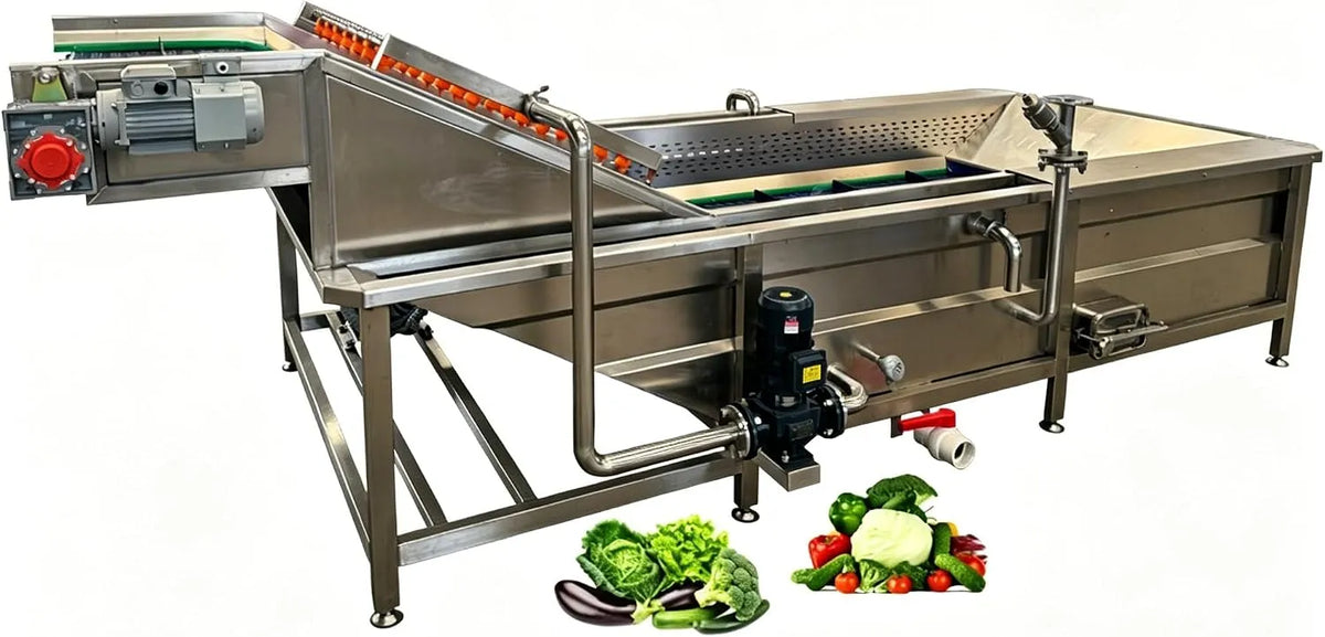 Lavatrice, industriale, professionale, attrezzatura per la lavorazione degli alimenti di grande capacità per la preparazione di