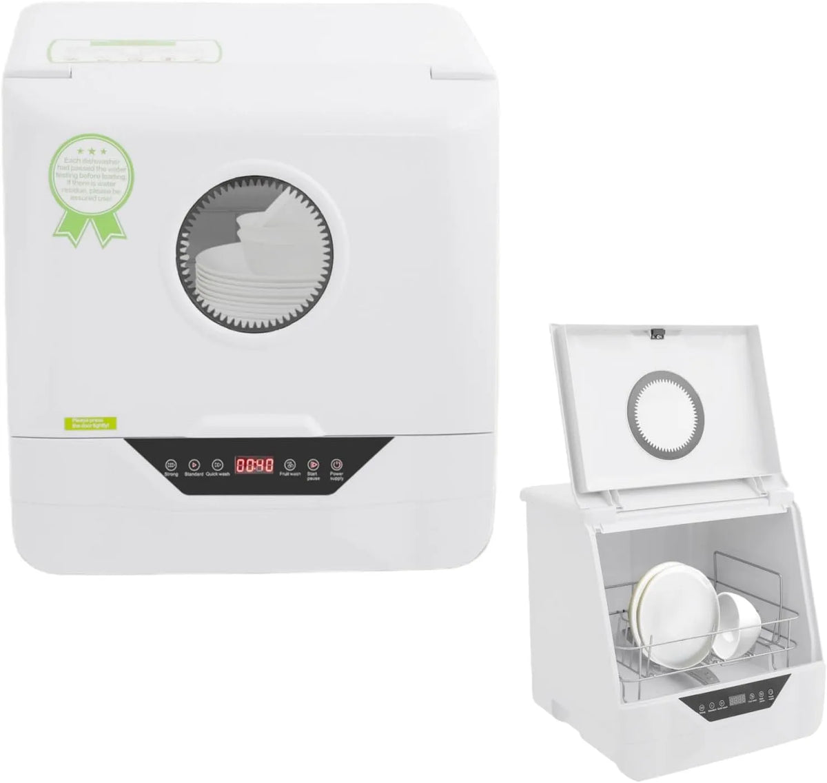 Dell Lavastoviglie, 6 L, ampio serbatoio, 29 mins, 39 mins, 49 mins, 19 minuti, mini lavastoviglie da tavolo con 4 modalità di lavaggio e serbatoio