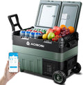 Frigorifero portatile 12, 24V 100-240V, 40 L, -20 a 20 °C, 24 V, USB, mini frigo portatile, Illuminazione a LED, Frigo da Campeggio con APP, Dual Zone