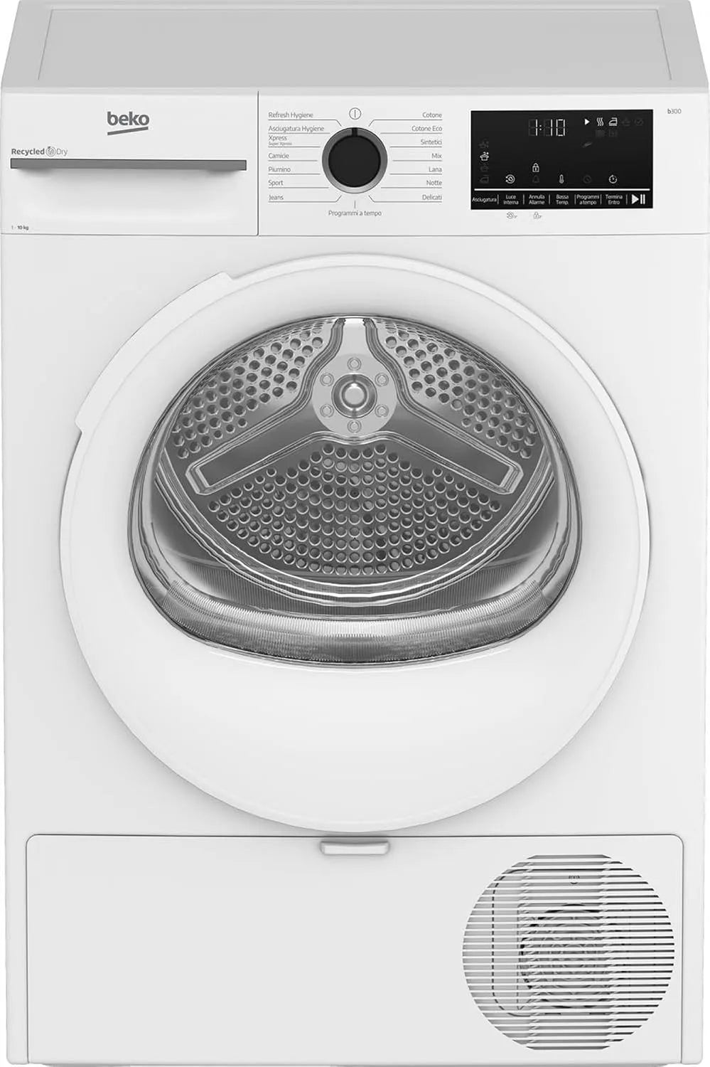 Asciugatrice BMT104EW, 10 kg, classe energetica E, libera installazione, Inverter, con pompa di calore