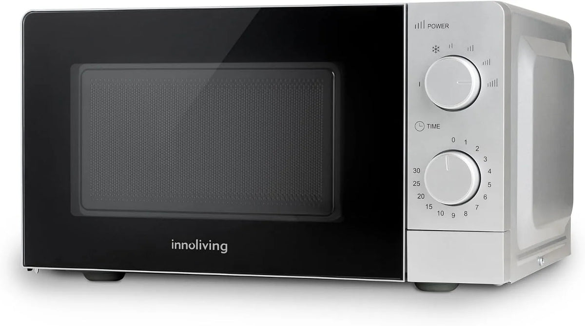 Forno a microonde INN-860, 20 L, 700 W, timer, scongelamento, 700W, Facile da Usare, Perfetto per Cucine di Piccole Dimensioni, Design Moderno