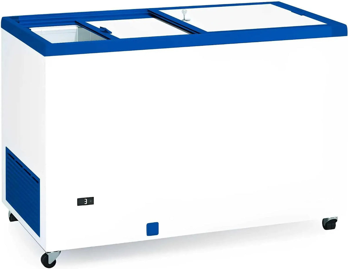 Congelatore, 387 L, 1283 x 670 x 895 mm, ruote di trasporto, freezer verticale, MBH, termostato regolabile, serratura e ruote per Ristorazione