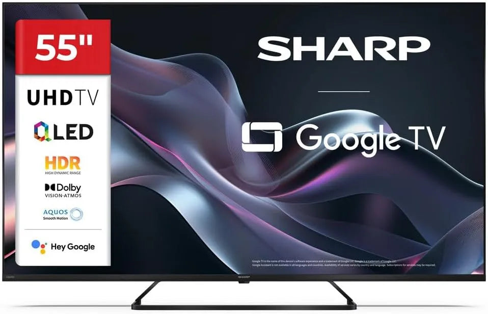 Google 55HP6265E Smart TV, 55 pollici, televisore, 4K UHD, QLED, audio Dolby, HP Series