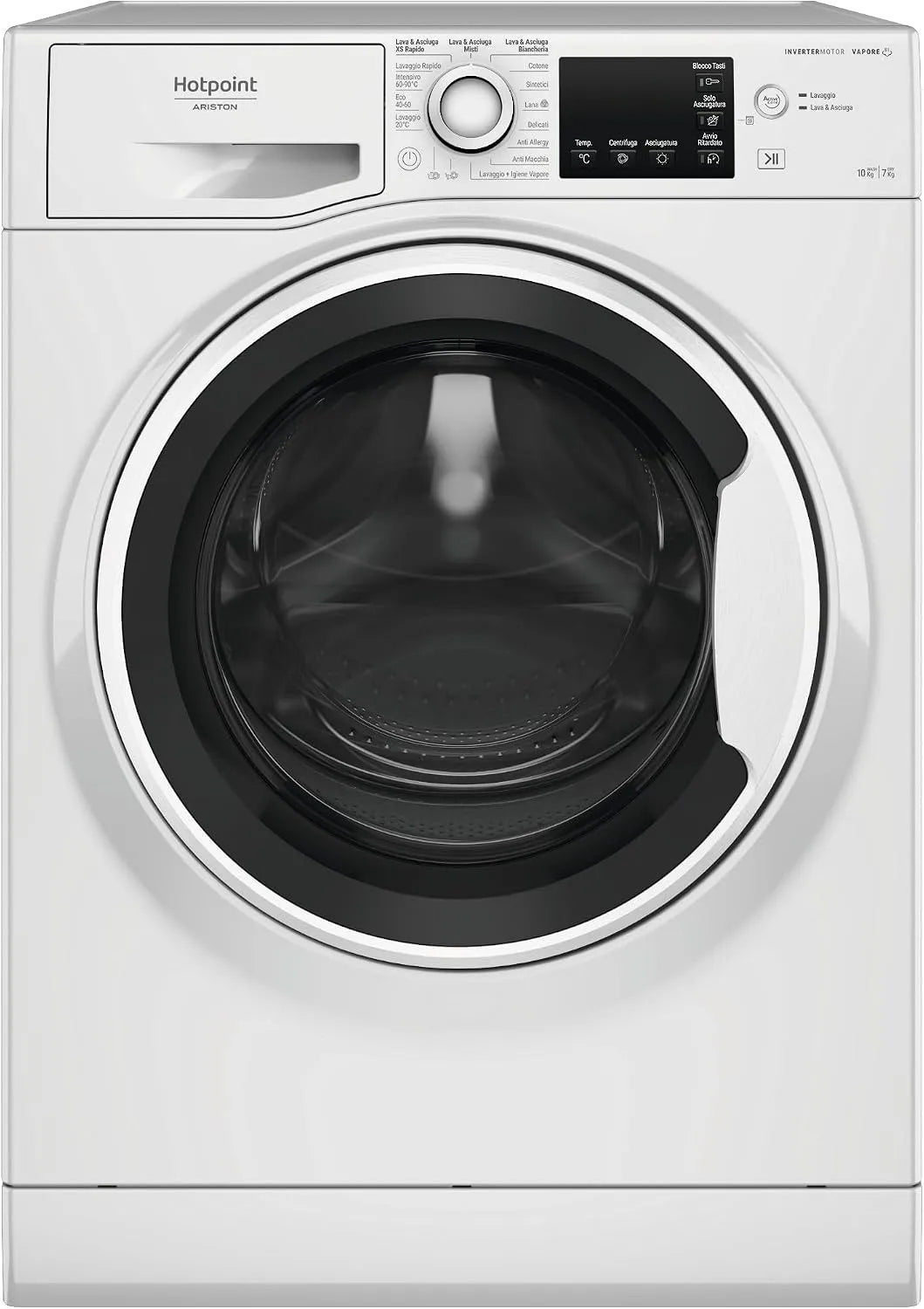Lavasciuga, 10+7 kg, classe energetica D, lavatrice, asciugatrice, libera installazione, Inverter, 1400 giri