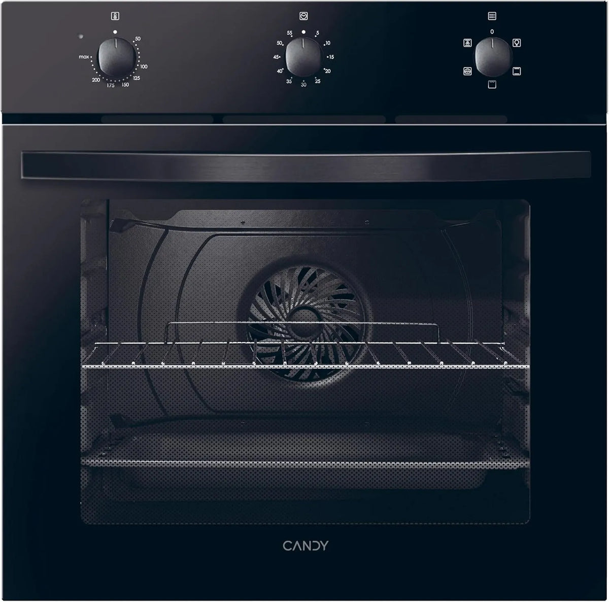Candy N502 Forno elettrico, 59, 5 x 59, 5 x 58, 8 cm, 65 L, classe energetica A, da incasso, nero, Controllo tramite App hOn, 5 Modalità di Cottura