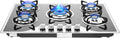 Piano cottura a gas, da incasso, fornello a gas, 10250 Watt, propano, GPL, Piano cottura a gas a 5 fiamme