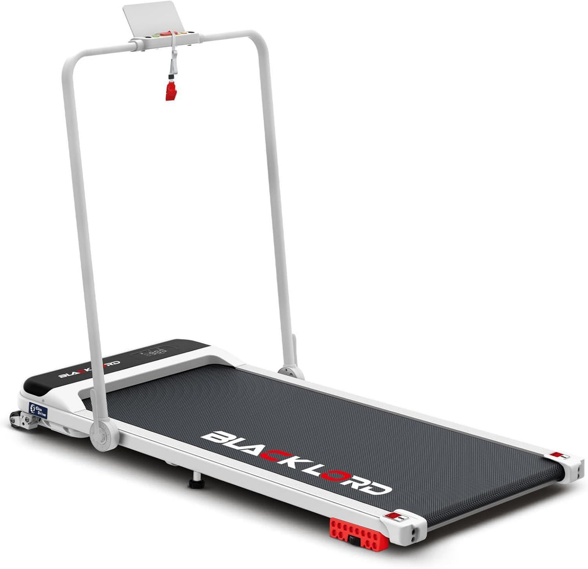 Tapis roulant da scrivania – uso sotto la scrivania, funzionamento silenzioso, inclinazione regolabile, display LED, 140 kg, 16 km/h, nero, BLACK LORD
